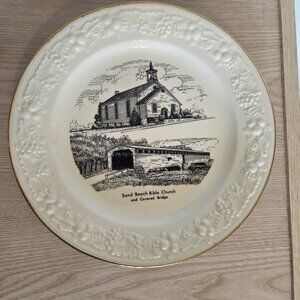 World Wide Art Studios Sand Beach Bible Church & Bridge Collector Plate